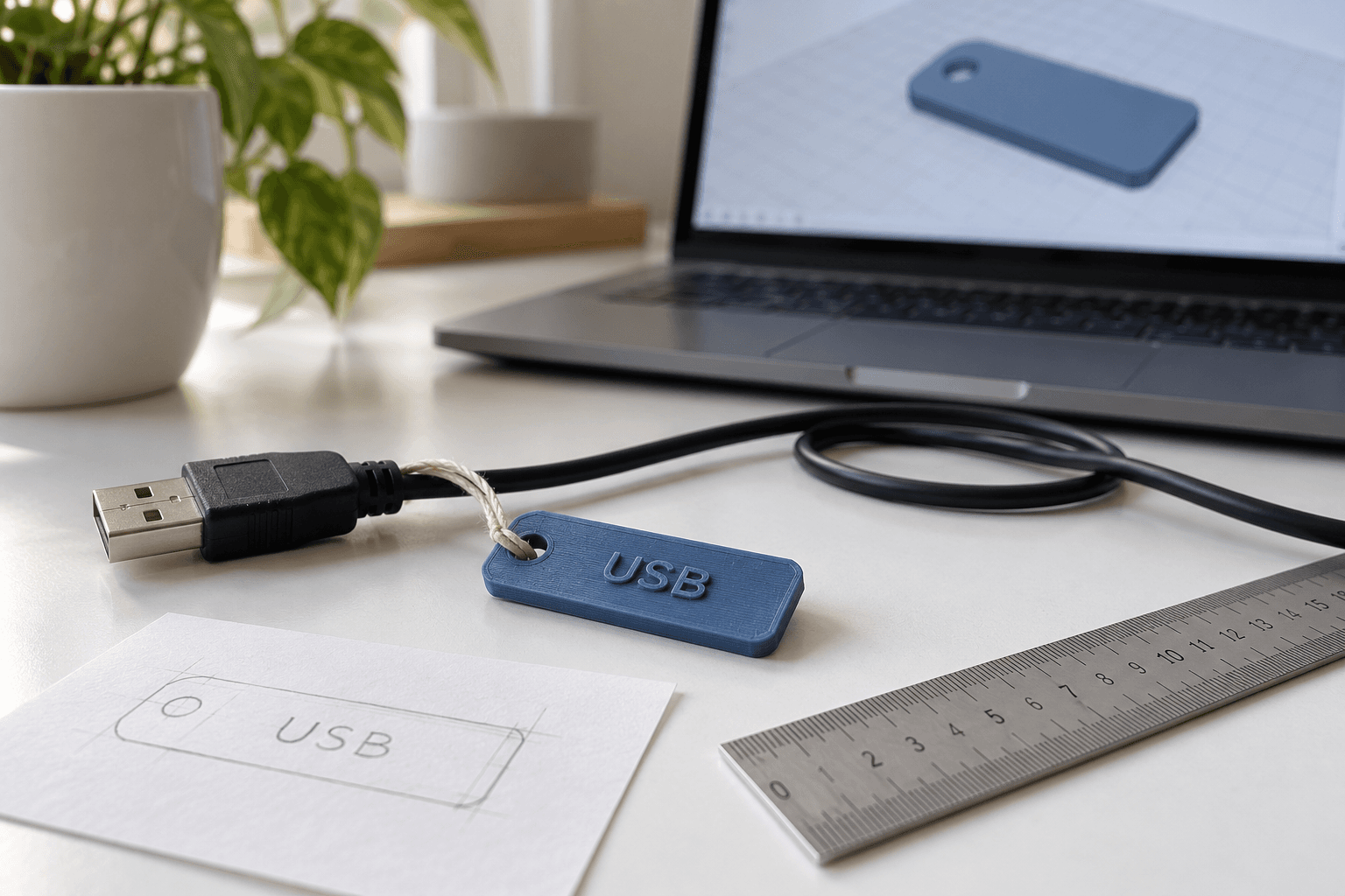 Your First 3D Modeling Project: A Cable Name Tag for Your Desk