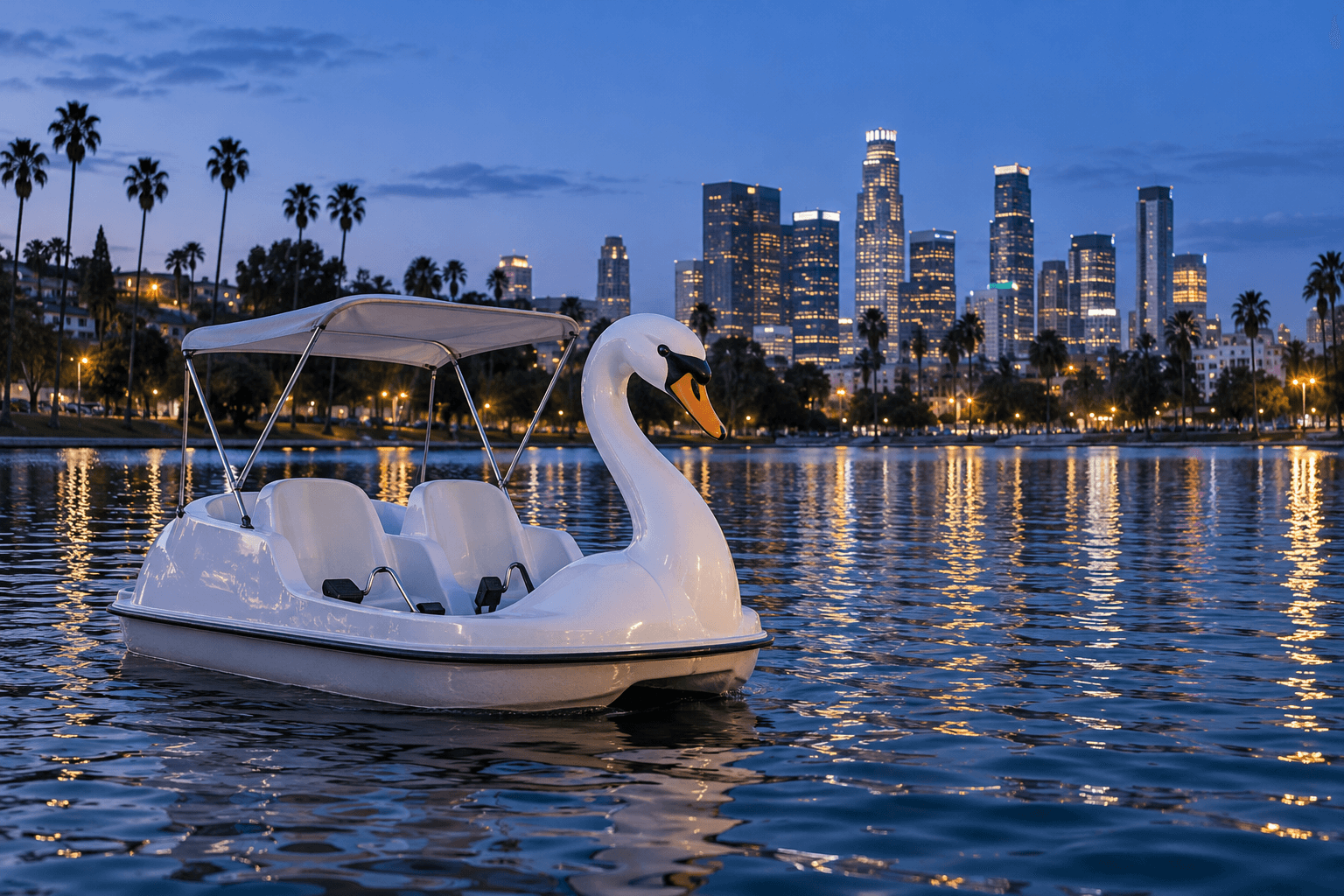 A Swan Boat, a Small Lake, and an Hour That Feels Different: Echo Park